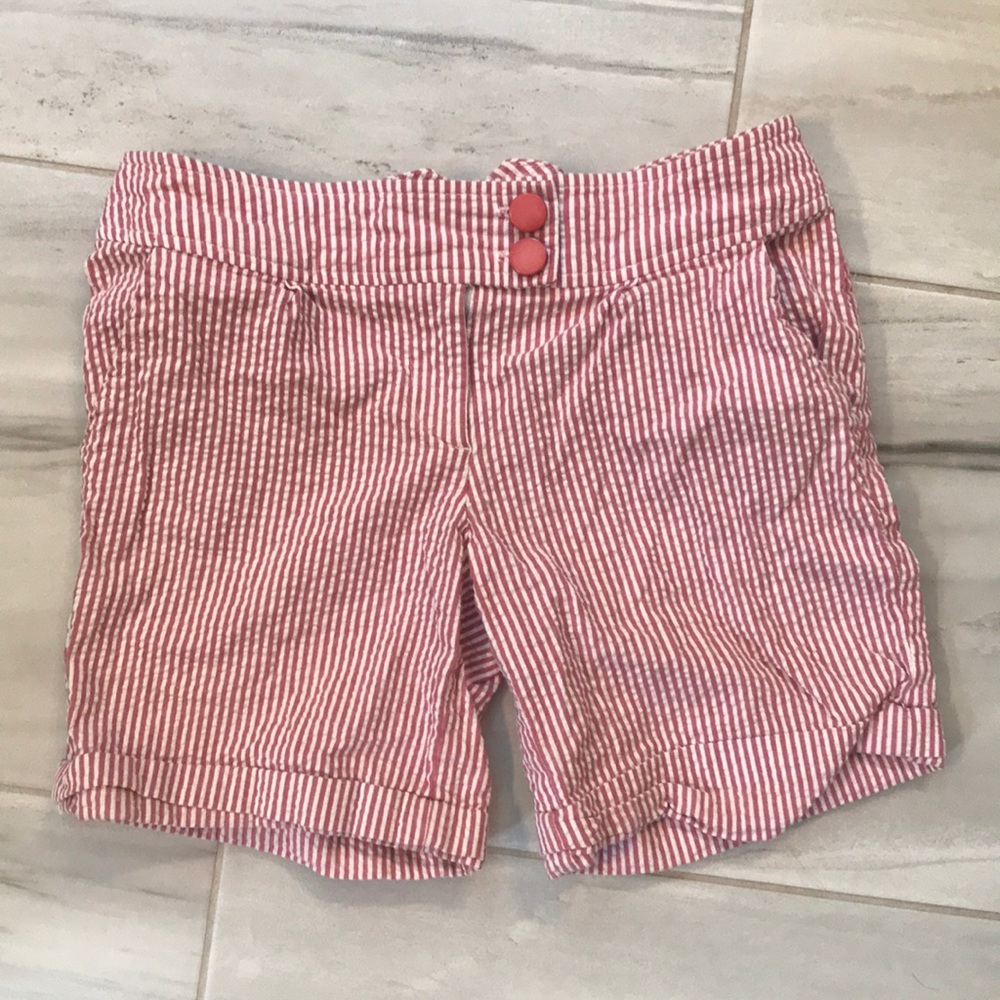Forever 21 sear  sucker stripe shorts with bow